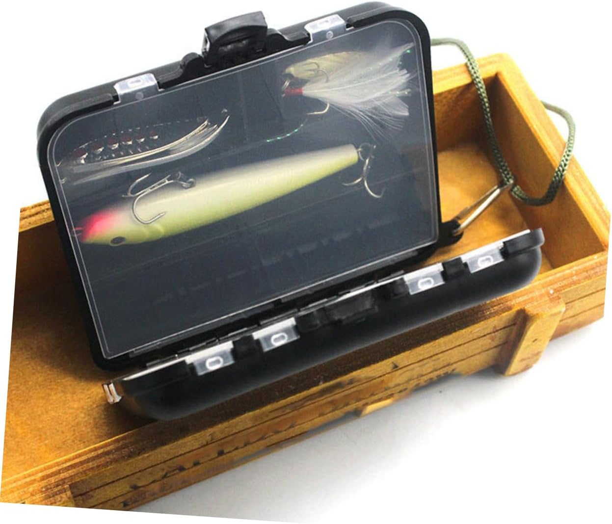 Fishing Gear Storage 3Pcs Removable Divider Waterproof Bait Containers for Lures for Outdoor Fishing Activities