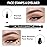 evpct 1Pcs Black Colored Winged Eyeliners Stamp, Black Flowers Face Stamps Makeup Eyeliner Eye Stamp Liners Tool Set Kit for Women Waterproof, Wing Eyeliner Stamp Figures Tool Wingliner Shapes, 03