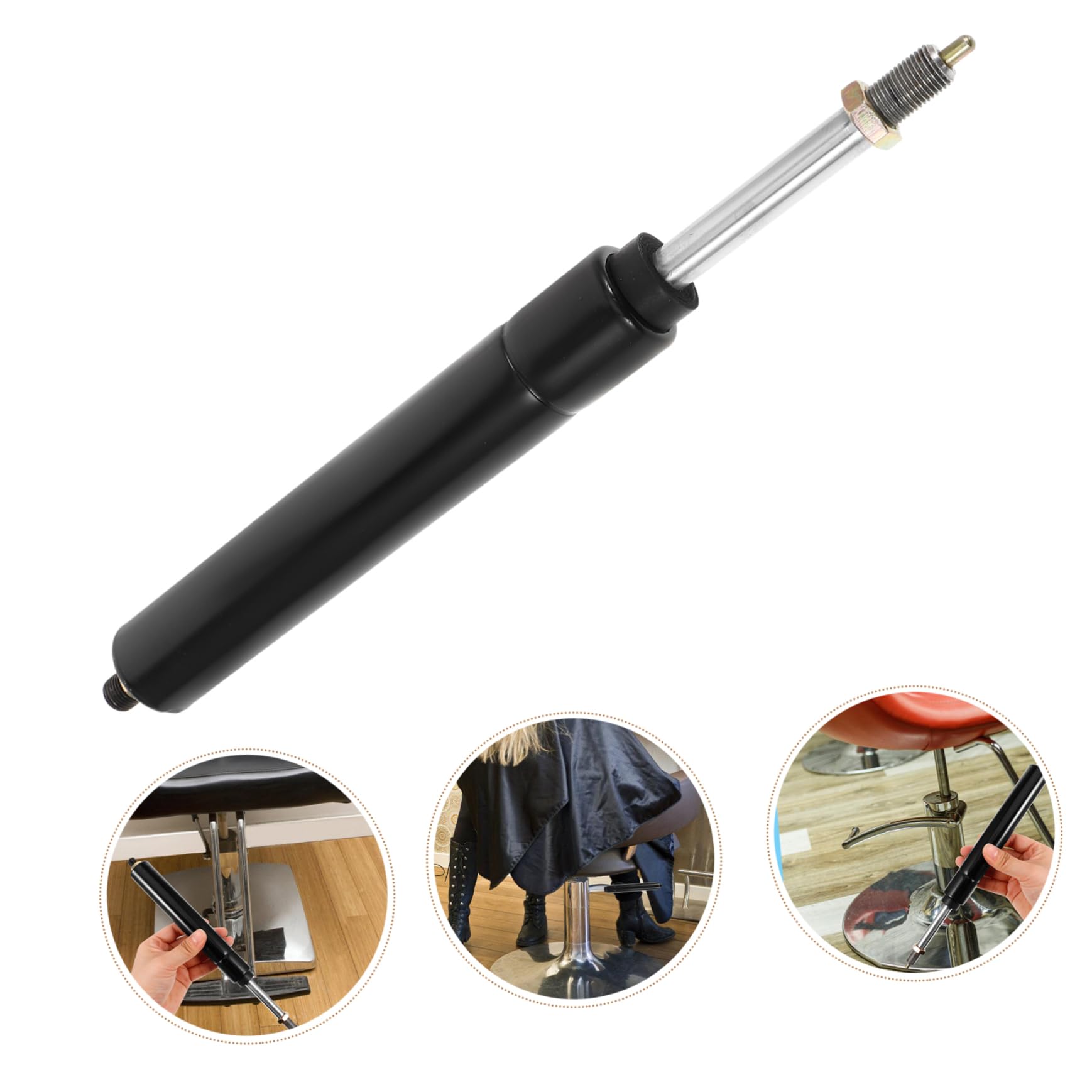 Accesorio para Silla De Salón Varilla Hidráulica 16,5 Cm Negro Barra Resistente Ajuste Suave para Sillones De Peluquería y Barbería Repuesto para Mecanismo Reclinable