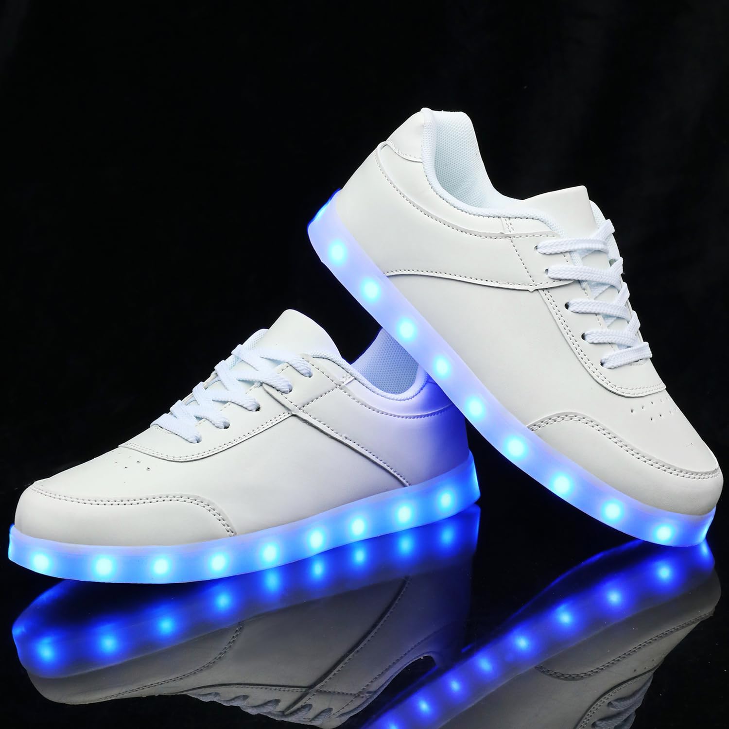 LED Unisex Light Up Shoes High Top Luminous Flashing USB Charging Lace Up Couples Sneakers for Women Men - Image 4