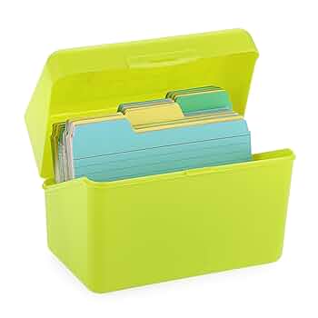 Clearance!Index Card Box 4 X 6 Inch Index Card Holder Notecard Box Recipe Card Box Plastic Storage Organizer For Filling Index Cards,Note Cards, Flashcards, Recipes And Etc,Grey
