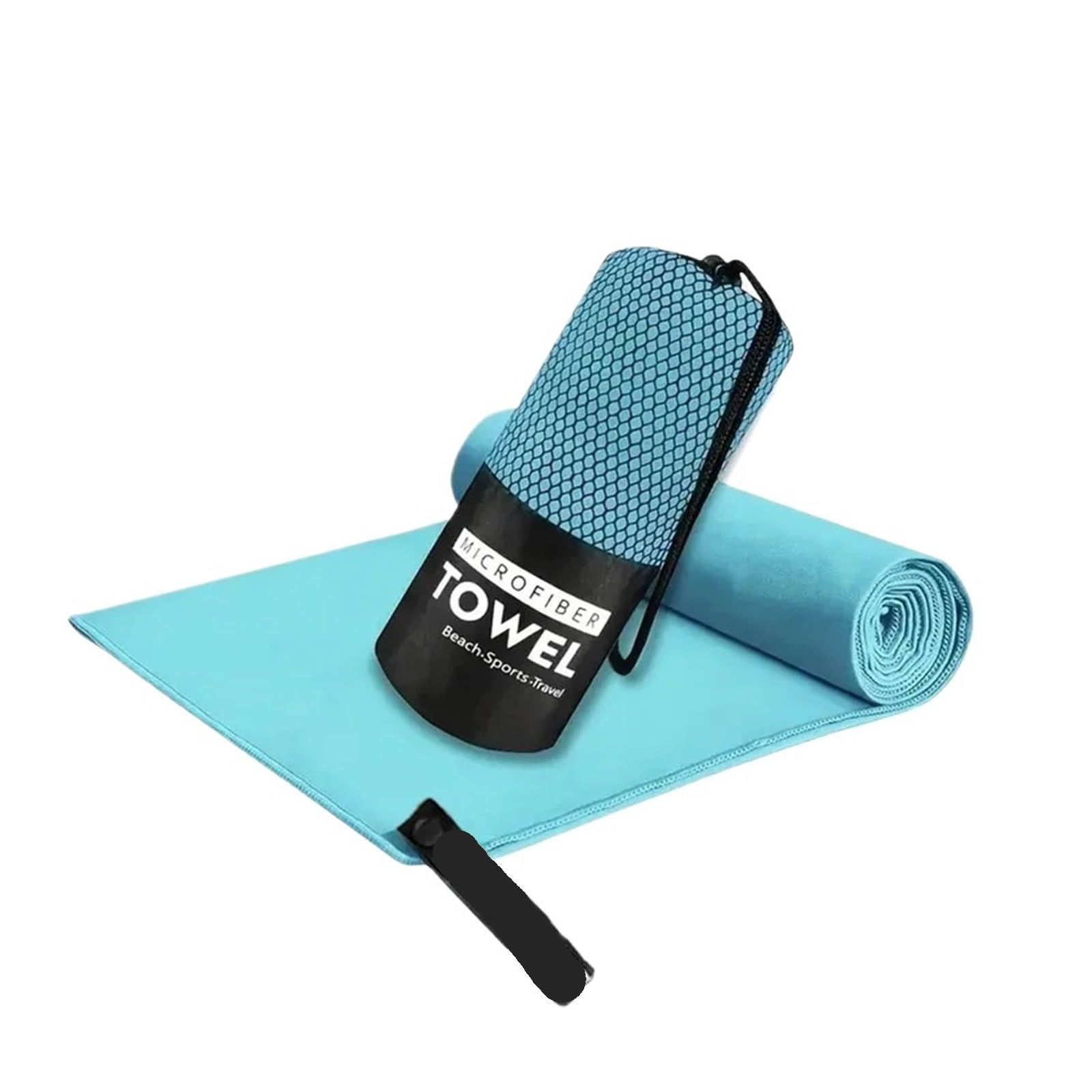 CHTKAGV Compact Quick Dry Microfiber Travel Towel for Beach, Gym, Pool, Bath, Yoga, and Camping(Light Blue,40x80cm)