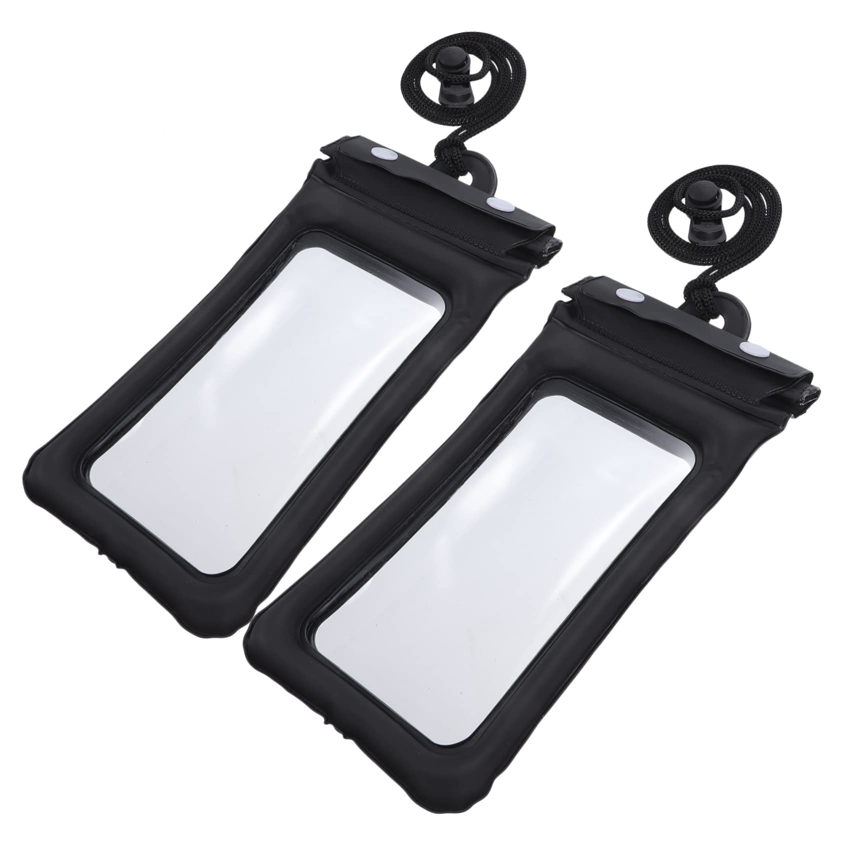 OKUMEYR 2pcs Mobile Waterproof Bag Protector PVC Miss Black