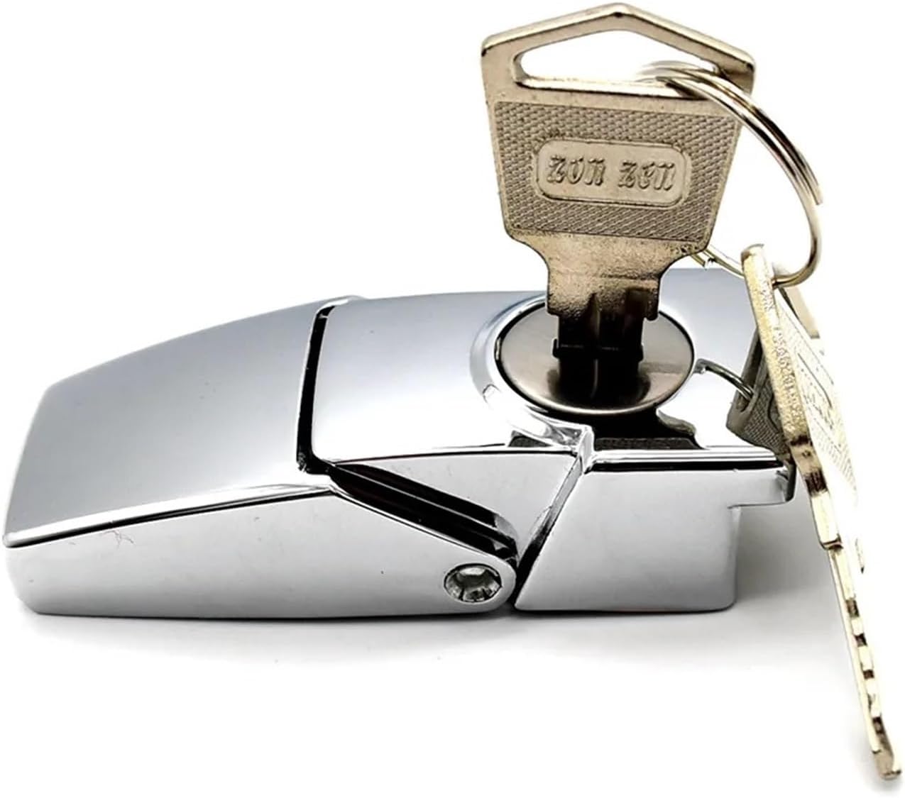 Hasp Cinet Lock for Sliding Door Mail Box Air Eletronic Locker Furniture Drawer JA57 F 1Pcs(Chrome Key L)