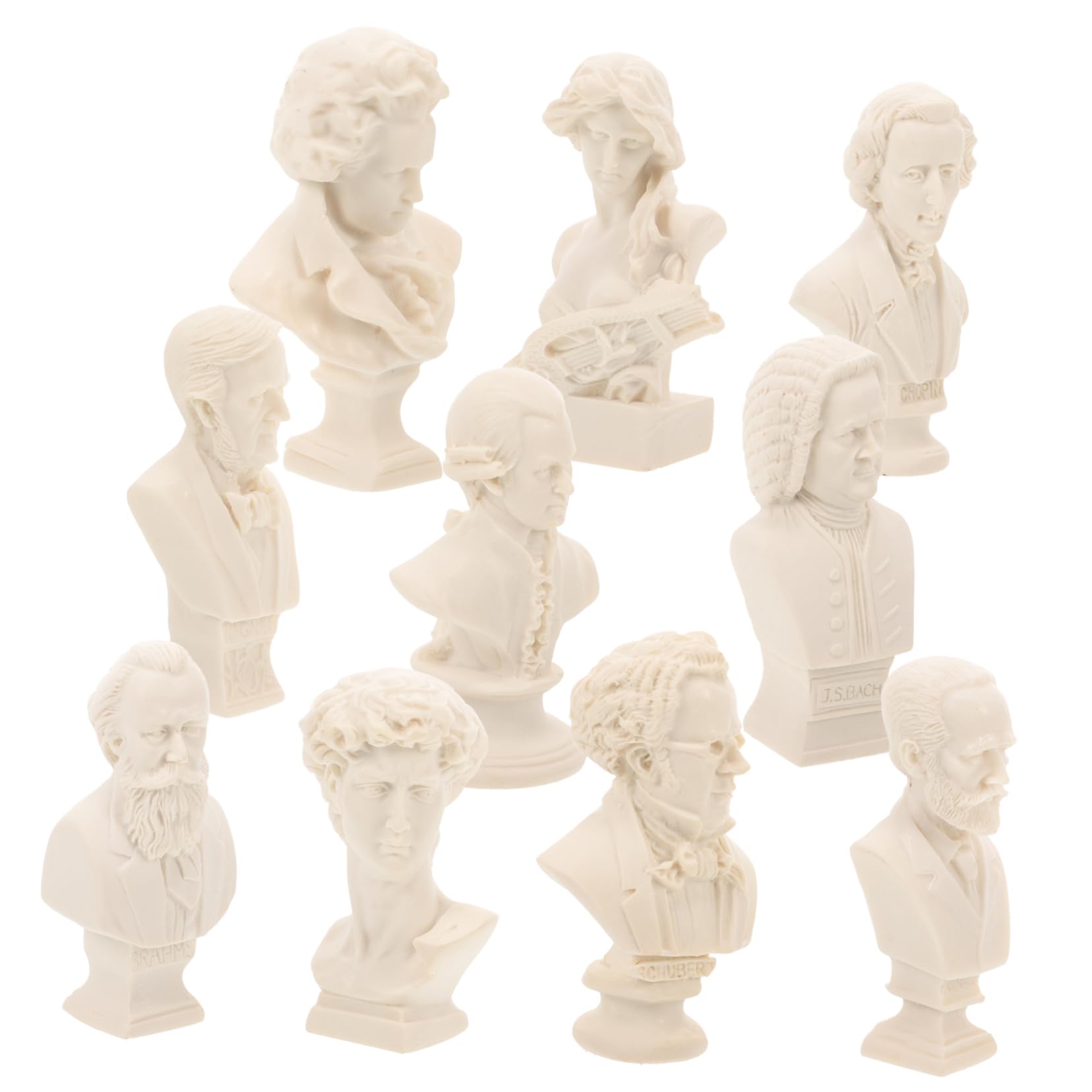 Artibetter Pequeña Estatua De Yeso Dibujo Cifra Busto Estatua Decoración del Hogar Figura Escultura Adorno del Hogar Bloque De Figuras De Aprendizaje 10 Piezas*4