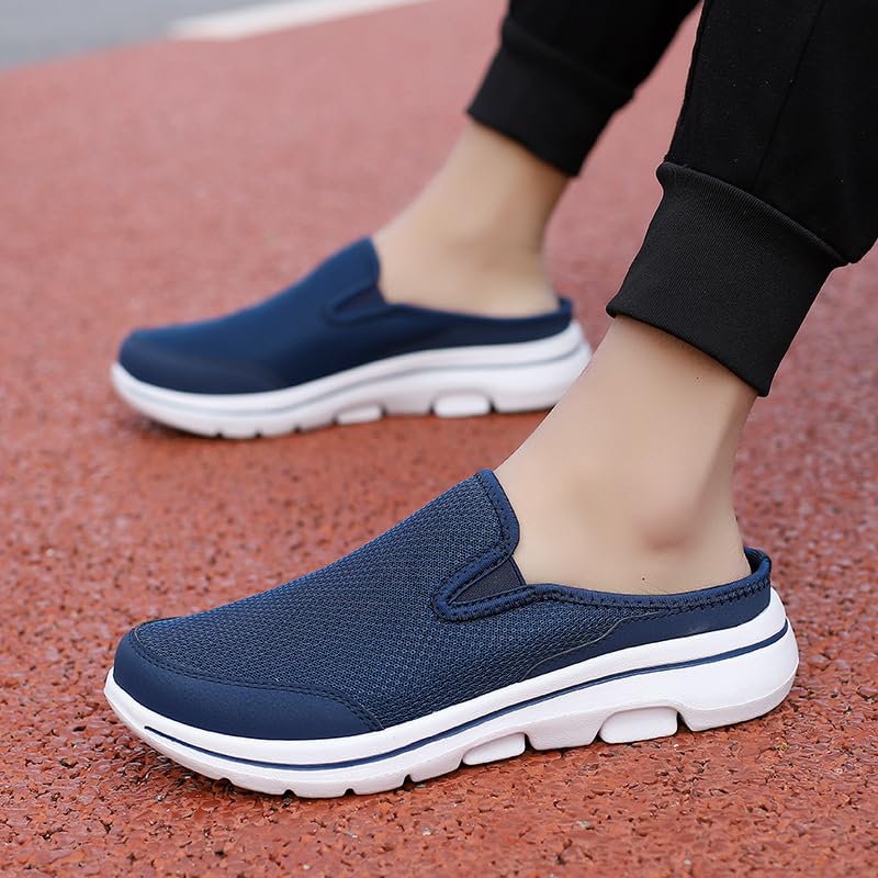 RZDYSQ Meaboots Men's Comfort Breathable Support Sports Sandals, Meaboots Men's Comfortable Orthopedic Slip-On Sneakers (Blue,US-9.5)2