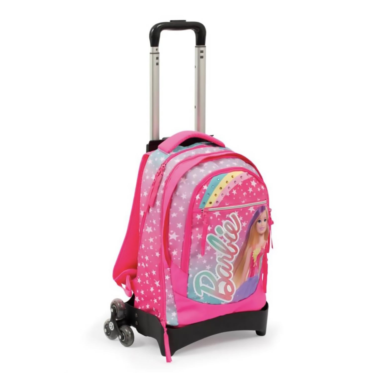 Giochi Preziosi Barbie - Zaino Trolley 3 Ruote Est Con Sistema Smart Click Schienale Confort Back, Spallacci Imbottiti,Tasca Frontale E Interna Dim. 31 X 43 X 17 (+9) Cm Capacità 35 lt