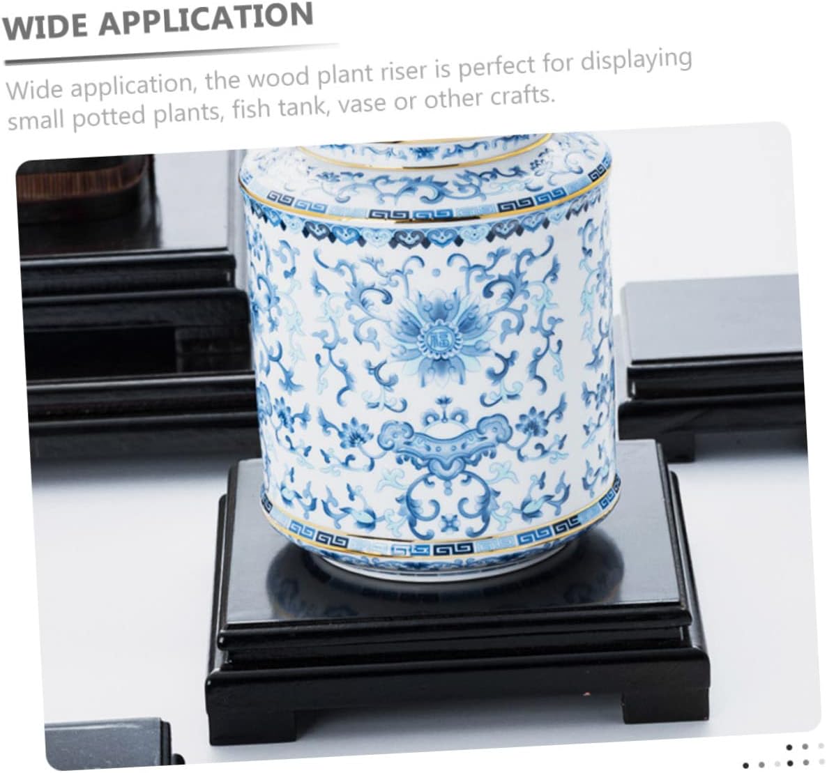 LIFKOME Wooden Plant Stand Riser Sturdy Display Shelf for Potted Plants and Aquatic Tanks for Indoor Gardens and Home Decor