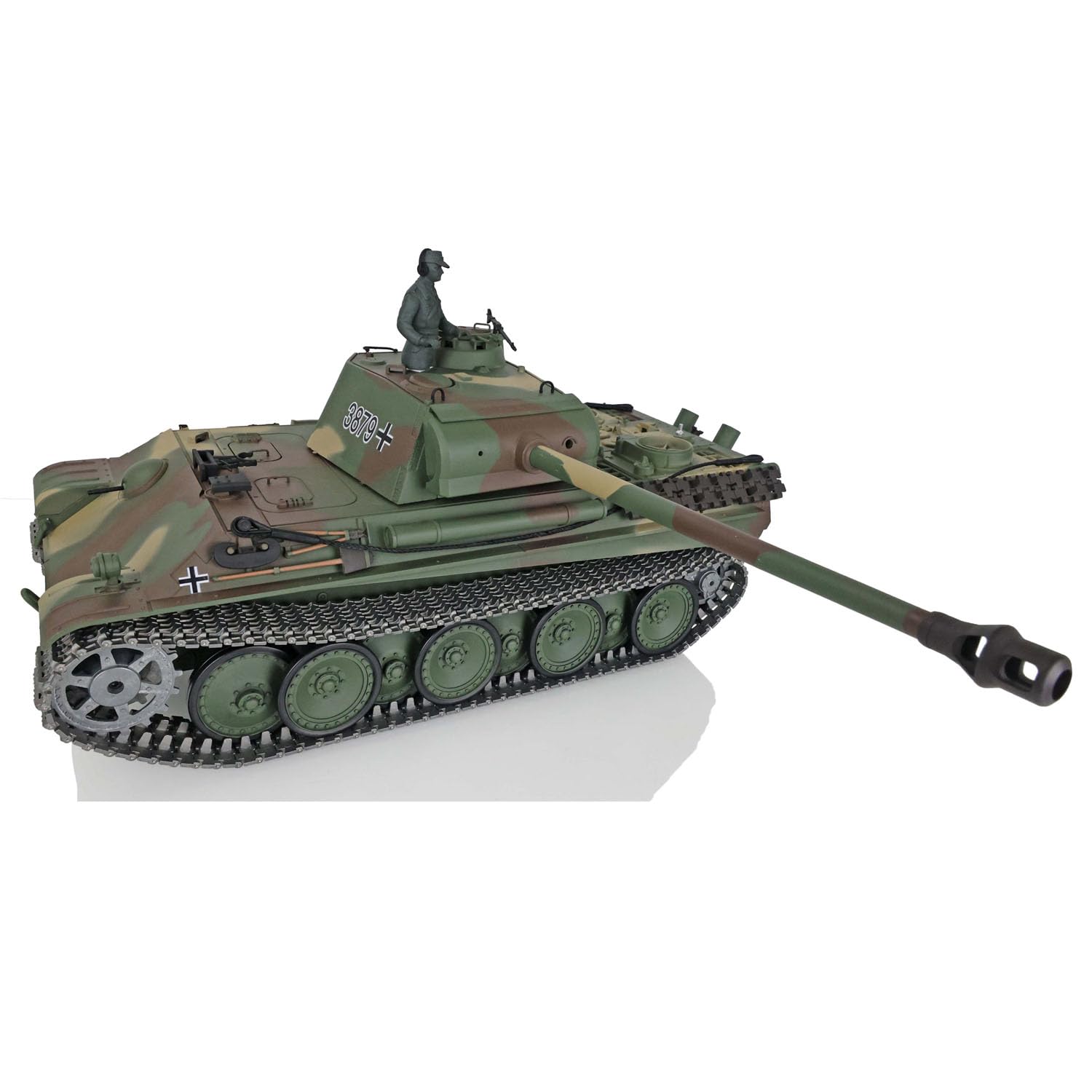KAML – Char Télécommandé Panther G 1:16 – Effets Sonores, Lumière LED, Fumée, Et Prise De Vue – Modèle Militaire Réaliste