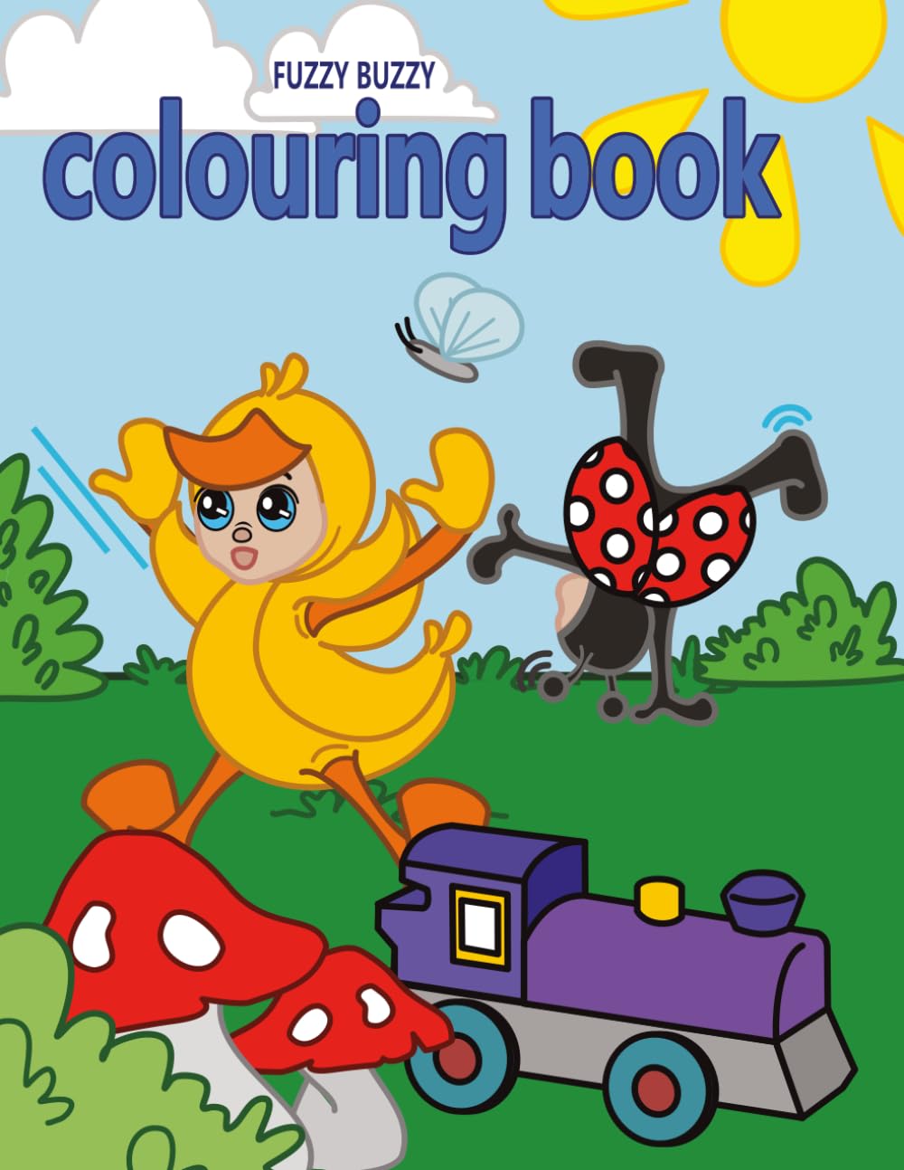 coloring book: FUZZY BUZZY