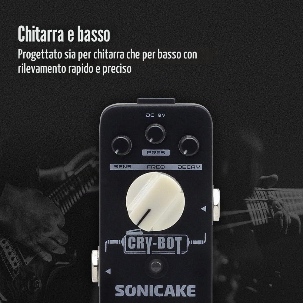 SONICAKE Auto Wah Pedale Effetto Pedale per Chitarra Bass Filtro di Inviluppo funky Cry-Bot