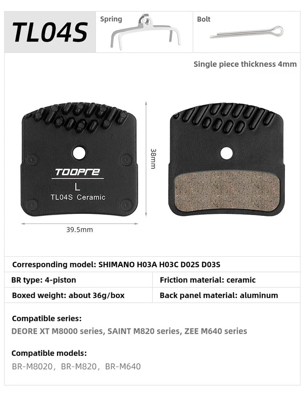 SRAM Disc Brake Pad Spacer - Level Ultimate/TLM/TL/RED-Force-Rival AXS, 2.8