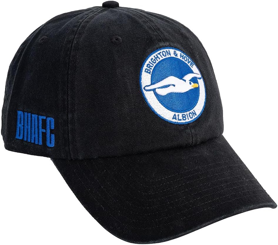 Desert Cactus Brighton & Hove Albion Baseball Hat BHAFC Seagulls Football Soccer Brimmed Embroidered Hats Cap Adjustable Cloth Strap Adult (Style C1) Black