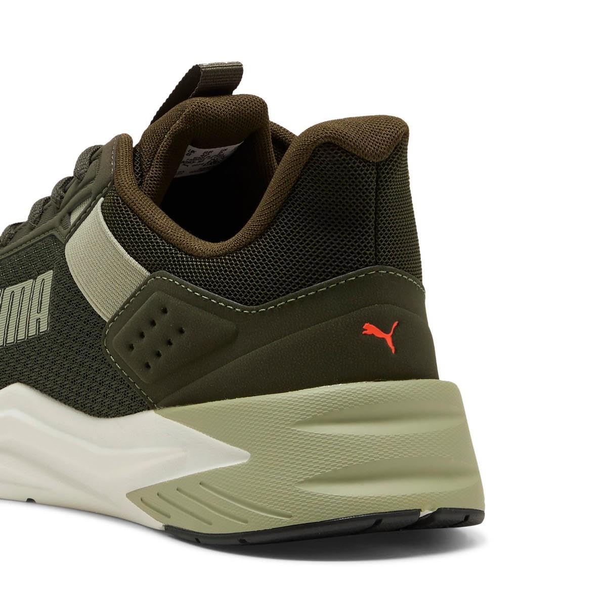 Puma Botines unisex FTR Wave Black White Blac, Dark Olive Lux Army Glowing Red, 44.5 EU
