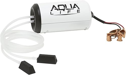 Frabill Aqua-Life - Aireador de doble salida  Disponible en 12 V y 110 V  Capacidades de 50 galones y 100 galones