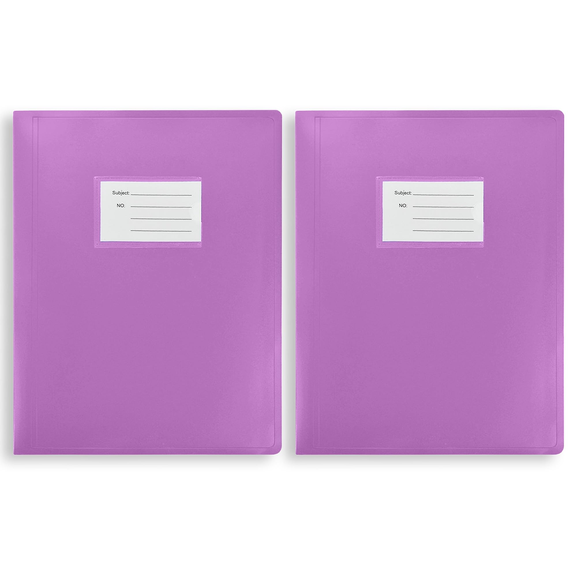 Premium Quality Display Book Folder for School, Filing, Storage, Interviews, CVS & Presentations, Assorted Colours, A4 Display Folder with 62 Pockets by Arpan (Purple - Pack of 2)