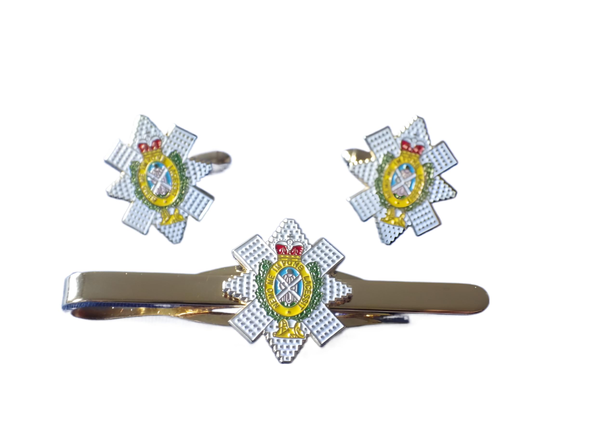 Gemelos y clip de corbata Black Watch 3er Batallón Escocia para regalo 2
