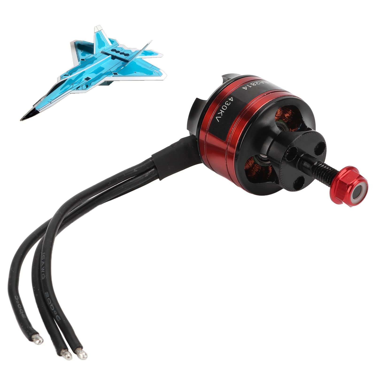 QA2814 430 KV bezszczotkowy silnik o wysokiej wydajności z 14 biegunami do samolotów RC ze stałym skrzydłem (przeciwnie do ruchu wskazówek zegara)