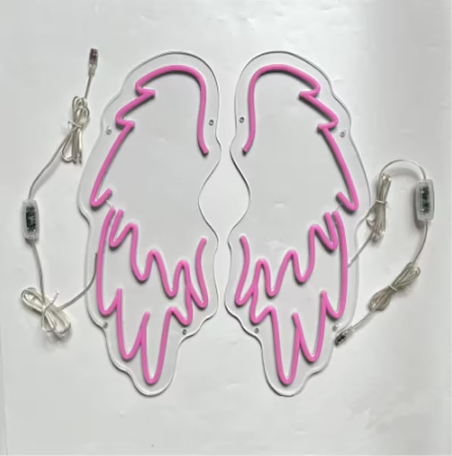Huge Angel Wings Neon Sign for Wall Decor,Angel Wings Wall Decor, Angel Wings Neon Lights for Party Family Wall Decor Cute Neon Signs Gift Engagement Birthday Wedding Party Size:40cm