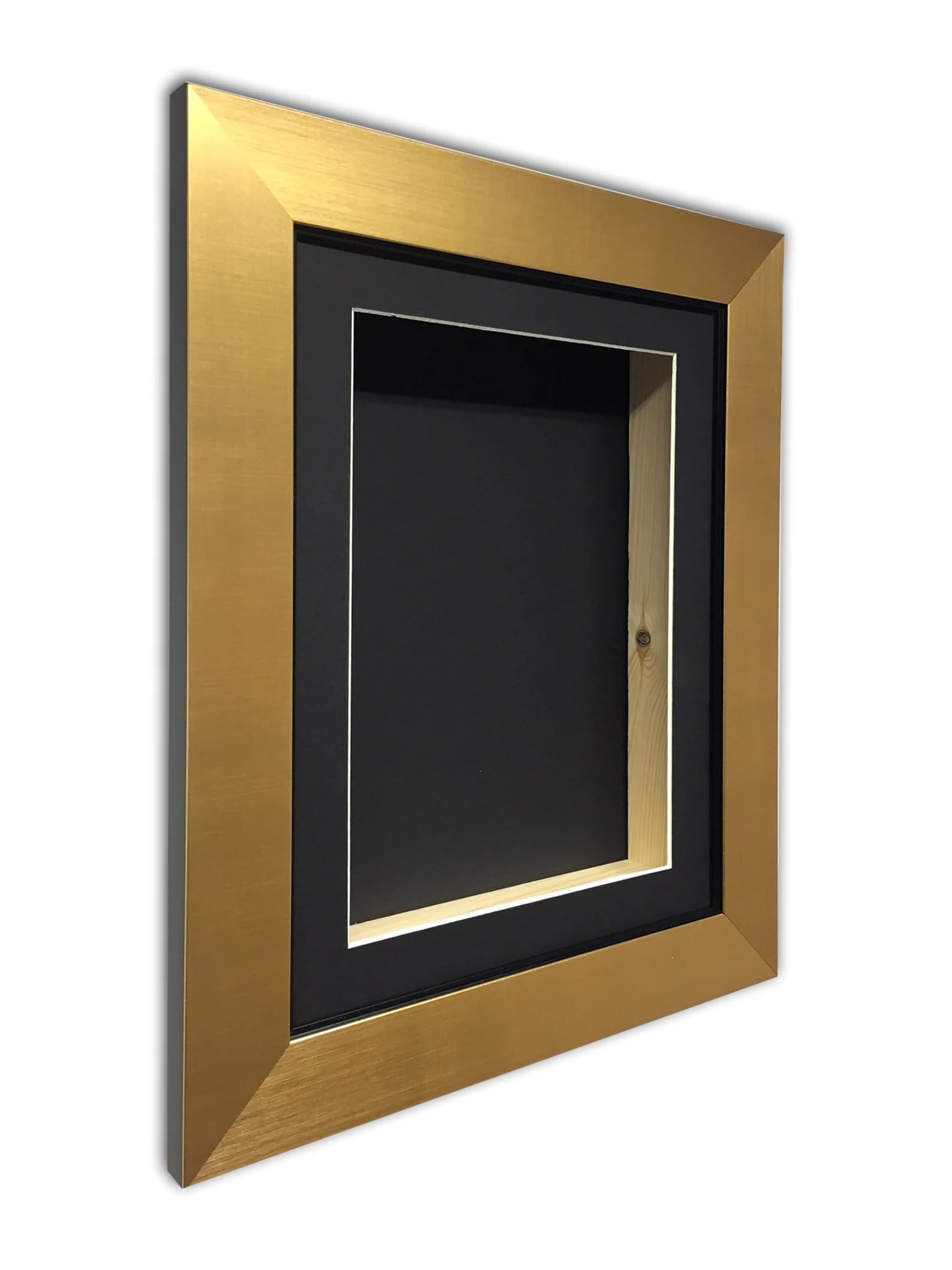 Shadow Box Frame - 2 Inch Deep 3D Keepsake Display Case | Memorabilia, Medals & Photo Display | Black Mount