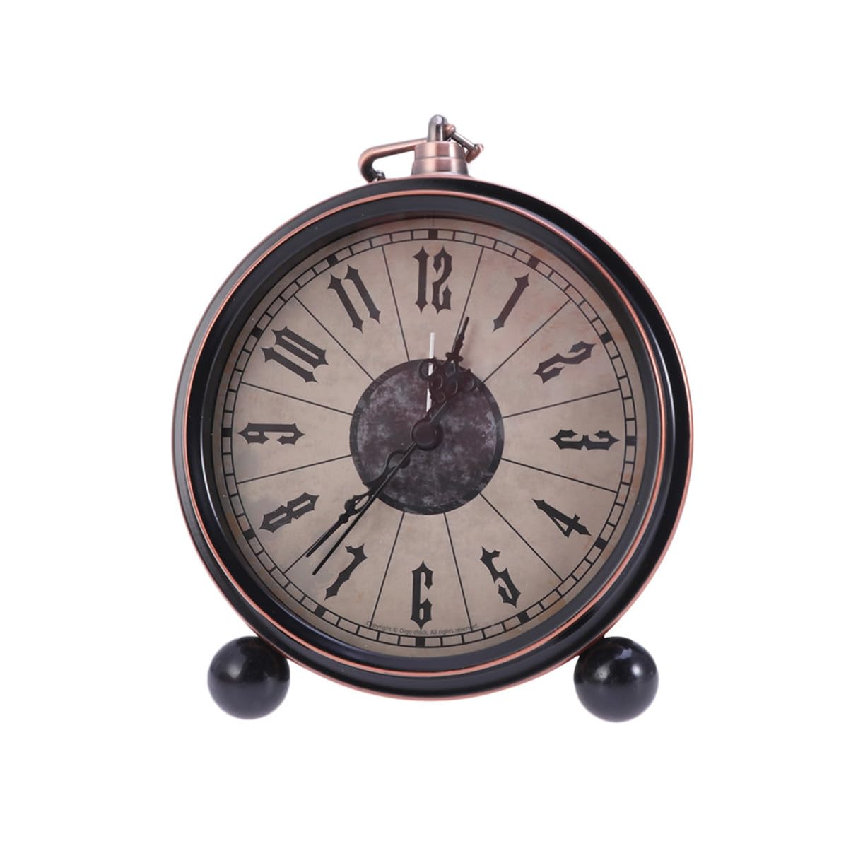 Reloj de escritorio vintage silencioso preciso estilo retro europeo metal