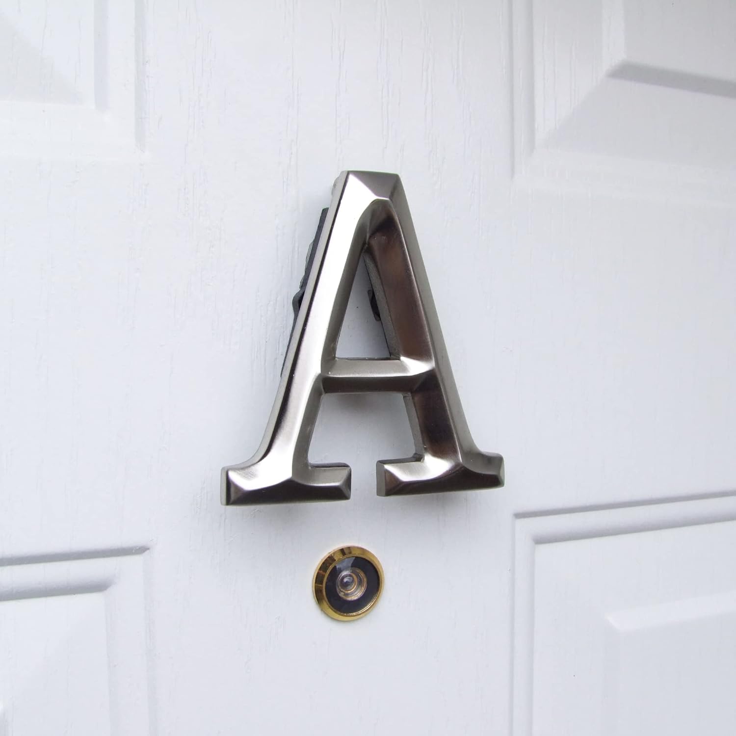 Monogram Letter A Door Knocker - Nickel
