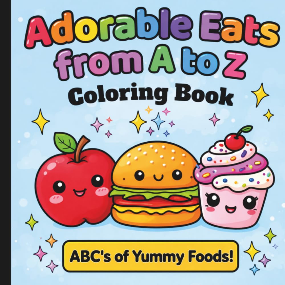 Adorable Eats from A to Z Coloring Book