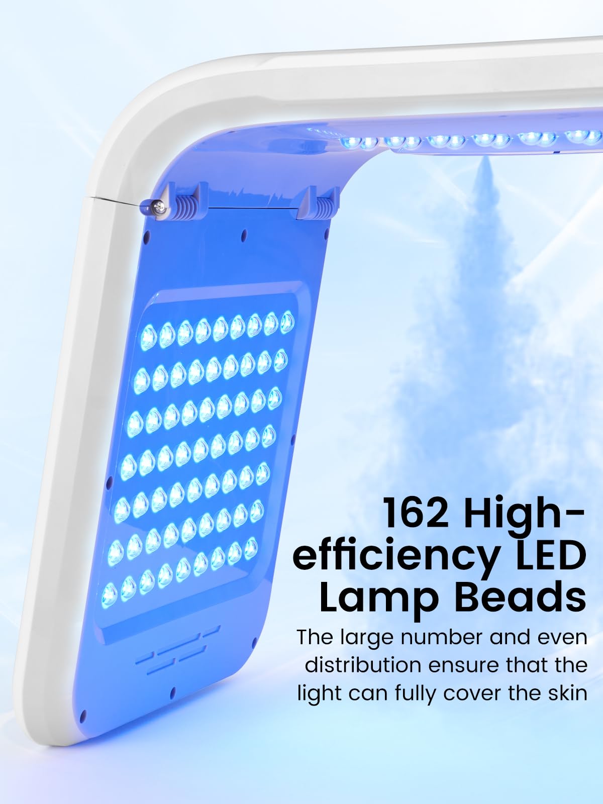 Led Mask Rotlicht Maske Gesicht: YUITONG 7 Arten von Lichtwellen und Zirkulierendes Licht - Sprühfunktion Befeuchtung und Pflege Led Maske Gesicht - 162 LED-Lampen Led Gesichtsmaske Lichttherapie