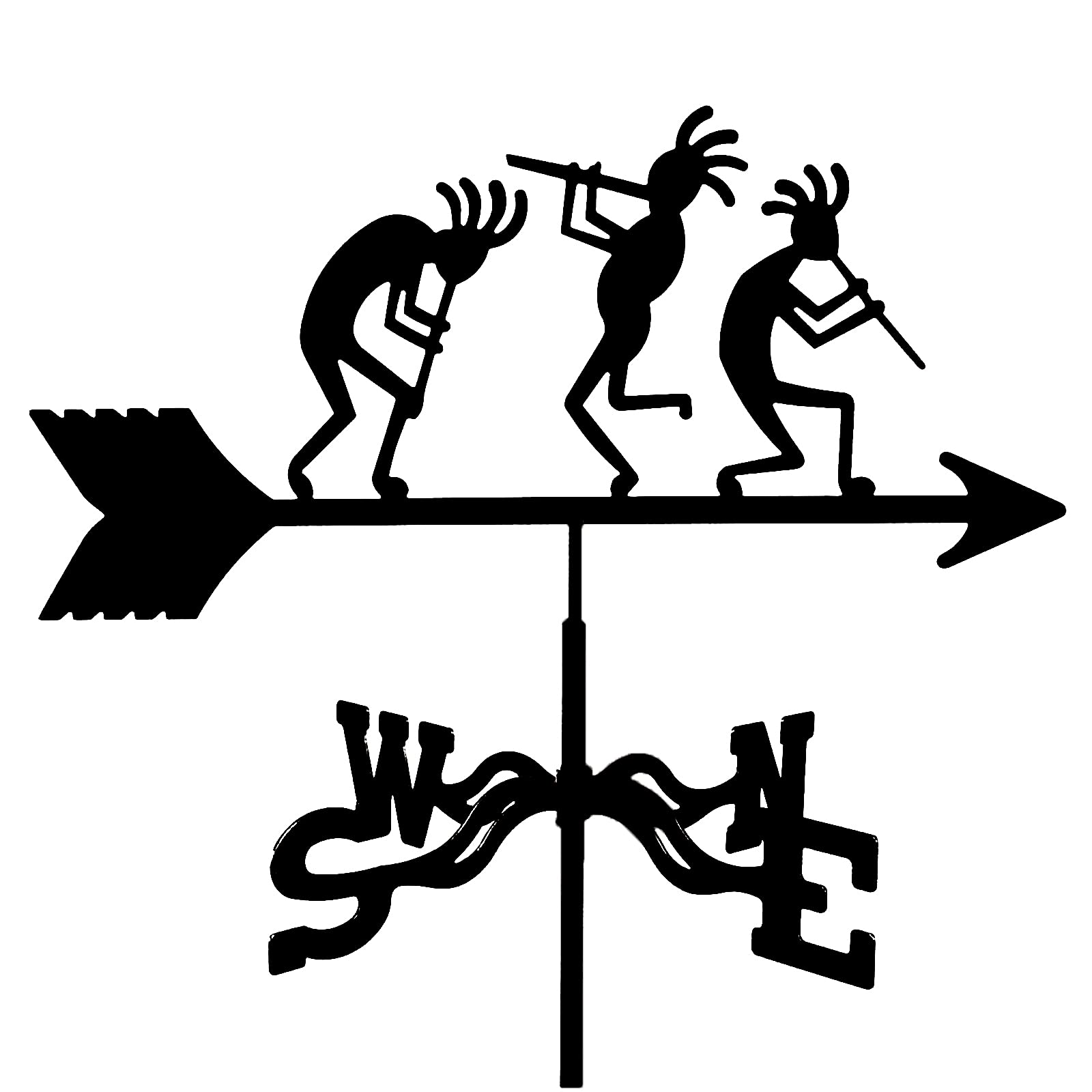 Girouette en métal pour toit extérieur avec silhouette animale indicateur de direction du vent