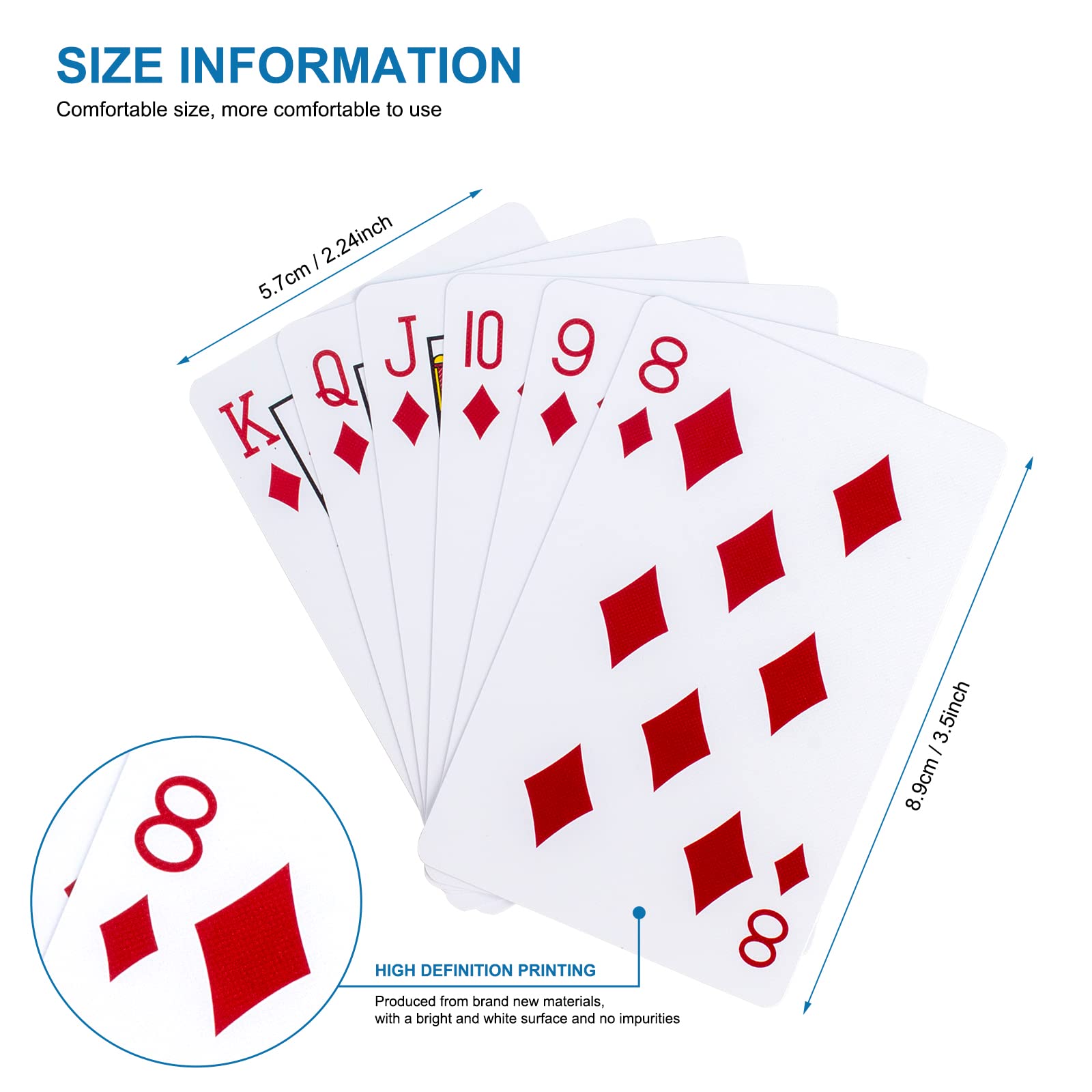 SWINILAYA 2 Deck Playing Cards - HD Waterproof Cards Poker,PVC Standard Playing Cards, 54 Playing CardS, Plastic Poker Cards - Image 2