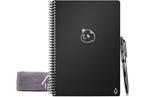 Smart Reusable Notebook, Letter Size Panda Rocketbook Planner with Daily, Weekly, &...