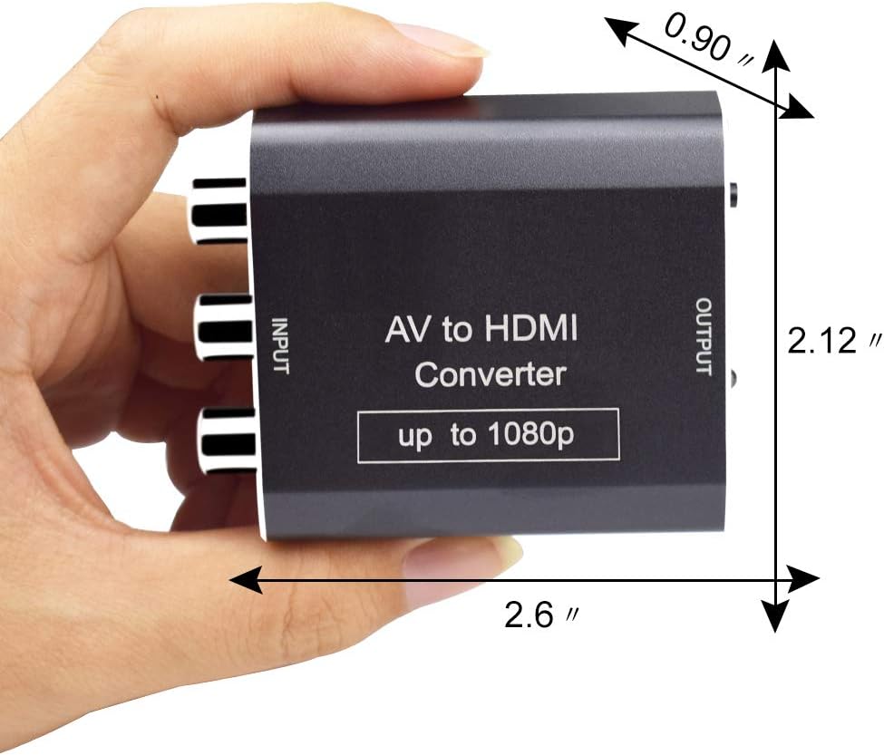 Popular RCA to HDMI,Hdiwousp 1080P Mini RCA Composite CVBS AV to HDMI Video Audio Converter Adapter with HDMI Cable Supporting PAL/NTSC with USB Charge Cable for TV/PC/PS3/Blue-Ray DVD, Aluminum Cheap RCA to HDMI,Hdiwousp 1080P Mini RCA Composite CVBS AV to HDMI Video Audio Converter Adapter with HDMI Cable Supporting PAL/NTSC with USB Charge Cable for TV/PC/PS3/Blue-Ray DVD, Aluminum
