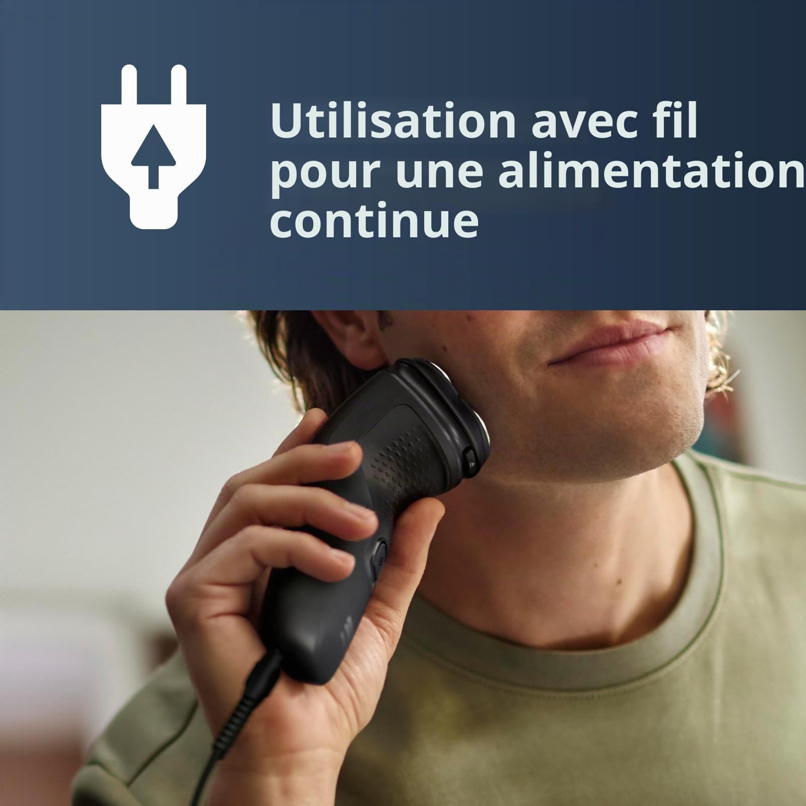 Philips Norelco S1016/90 Rasoir avec lames Comfort Cut et têtes flexibles 4D (utilisation filaire uniquement)