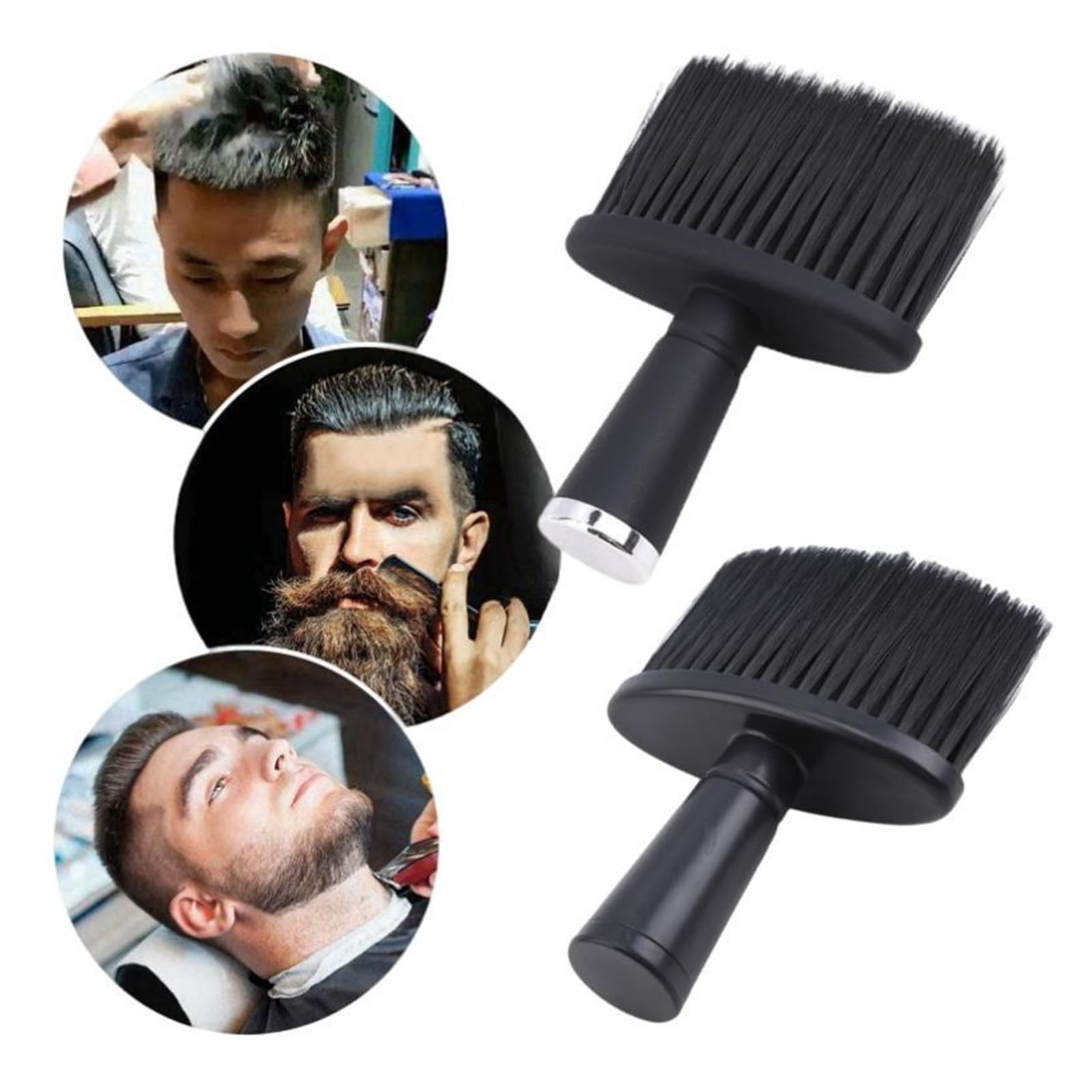 1/2 Pezzi Morbido Collo Spazzola For Spolverino Viso Barbiere Capelli