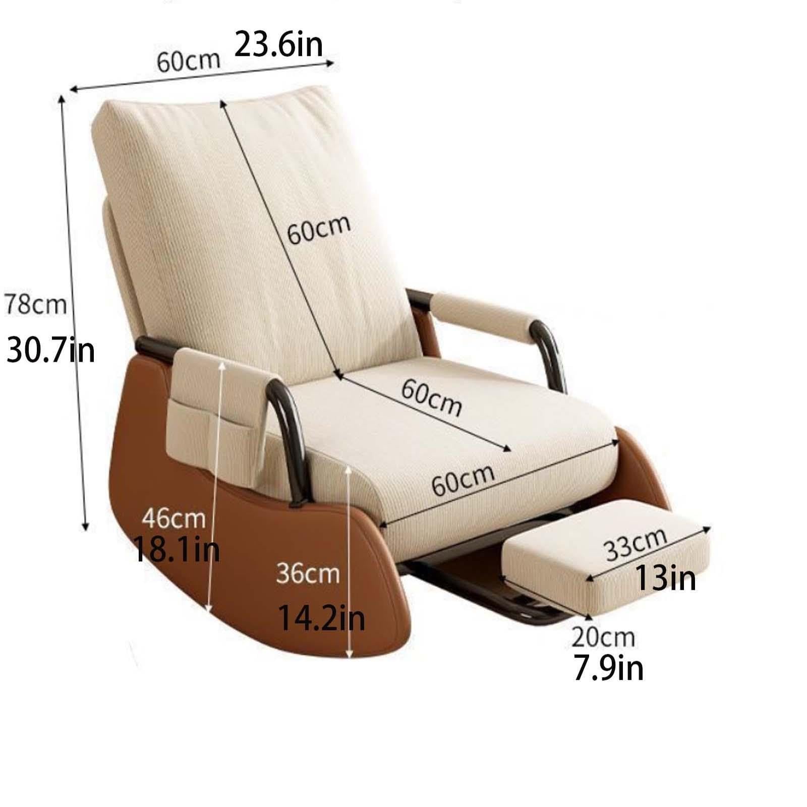 Fauteuil à bascule avec repose-pieds, fauteuil inclinable ergonomique
