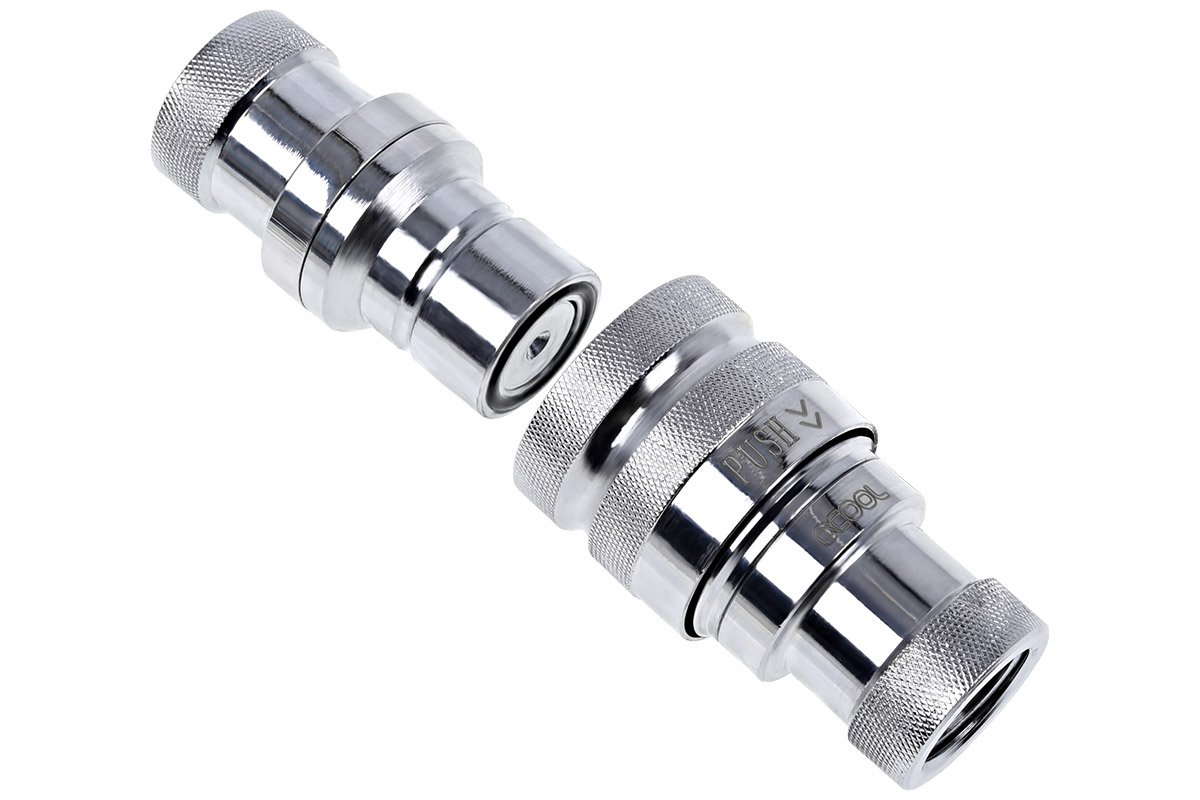 Alphacool 17281 Eiszapfen Schnellverschlusskupplungsset G1/4 IG - Chrome Wasserkühlung Anschlüsse