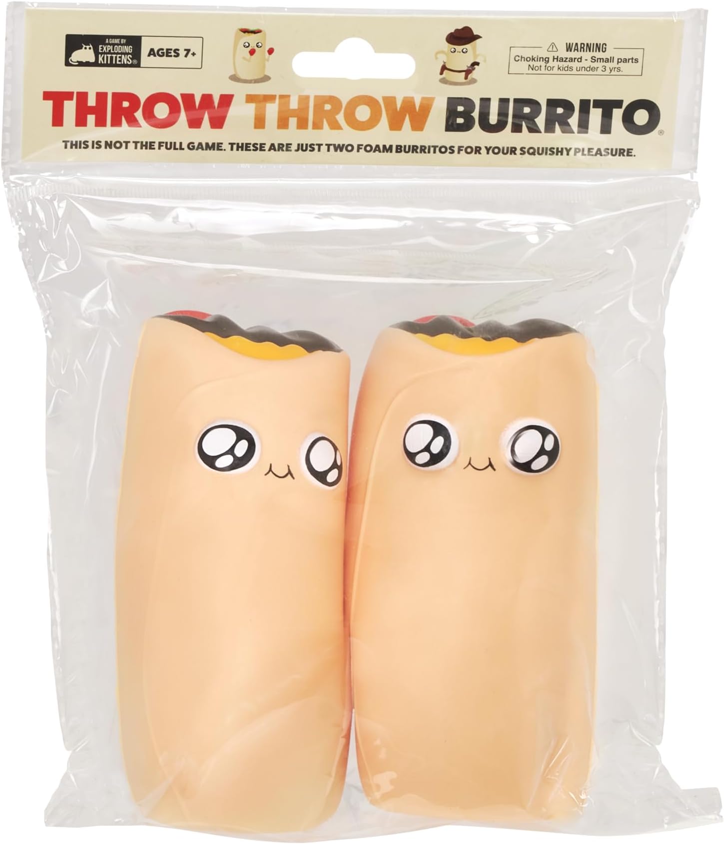 Exploding Kittens - Presents Double Burrito Replacement Pack - 2-Pack of Burritos Compatible with the Throw Throw Burrito Game