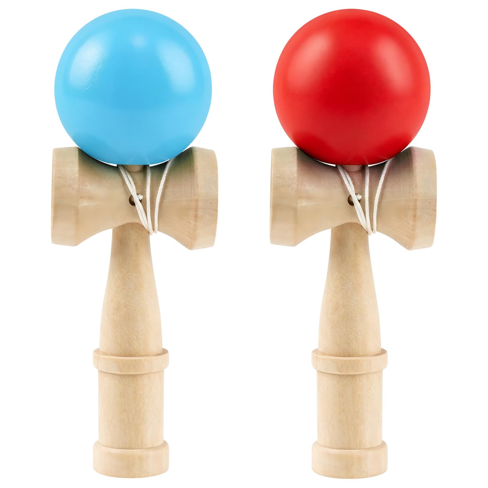 Photo 1 of Sghgcvjjf 2-Pack Kendama Wooden Toy and Ball Game, Red & Blue