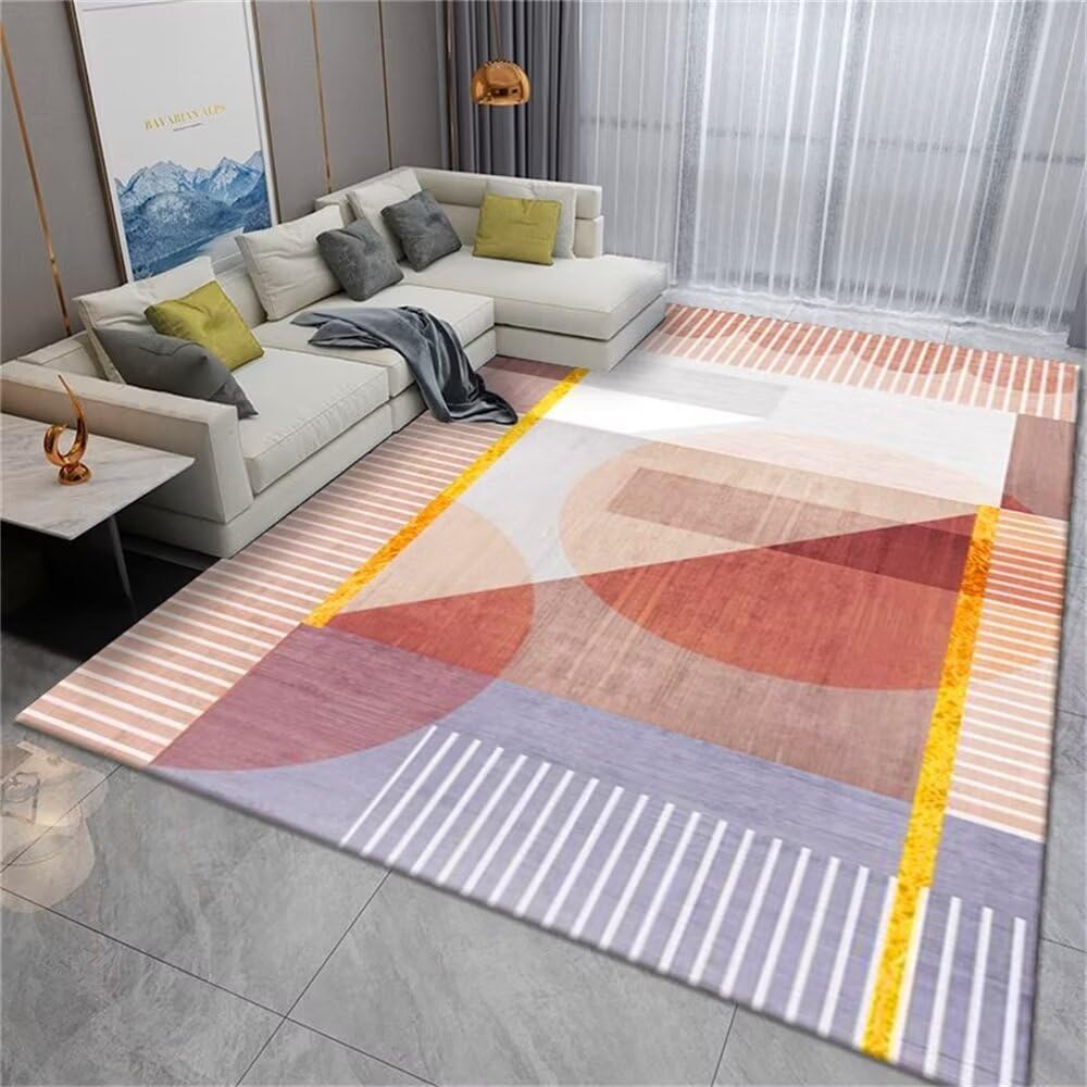 Tapis chambre garçon violet rose doux | Confort enfants durable