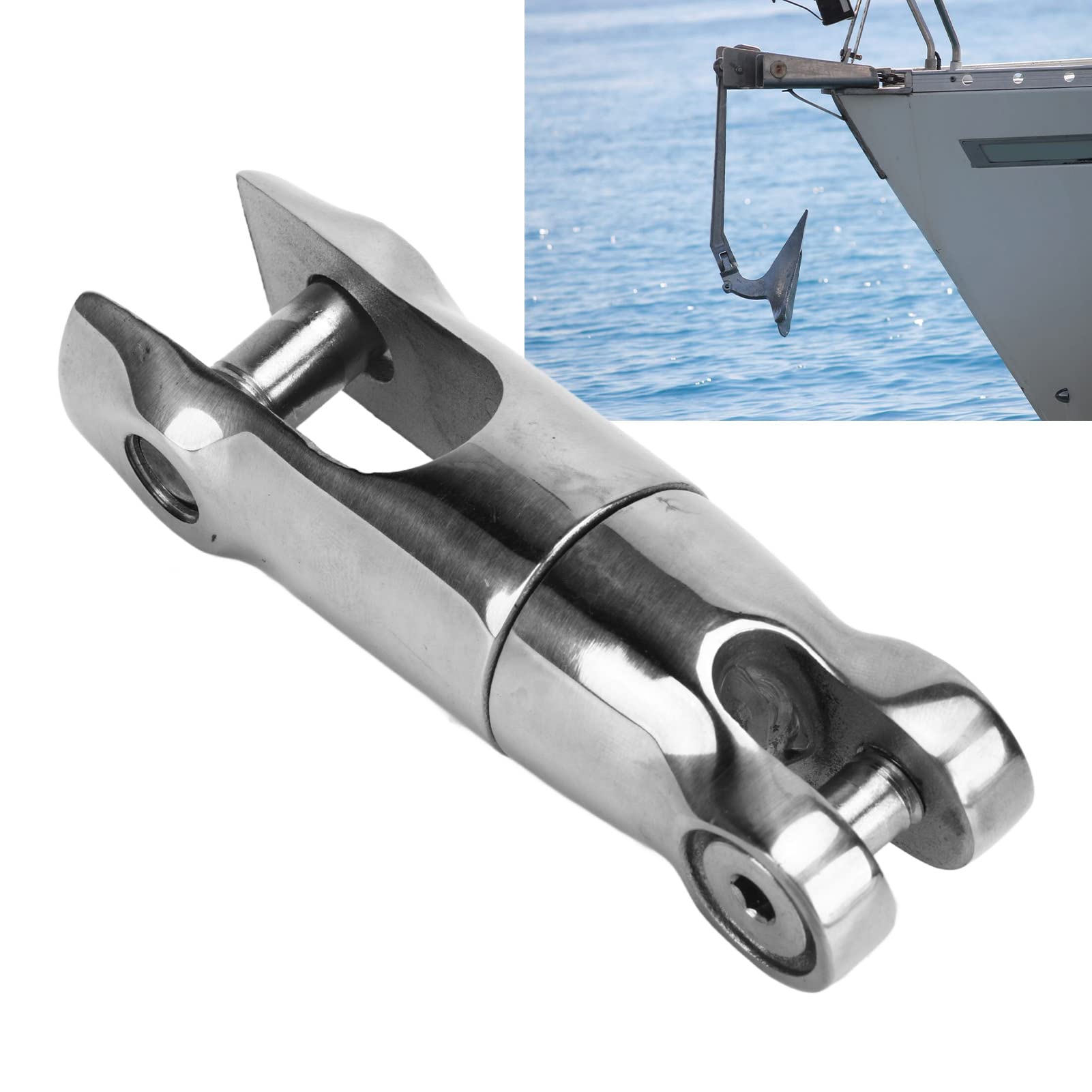 Yctze Connecteur Pivotant à Double Ancre Ancres en Acier Inoxydable 316Connecteur à Double Ancre Connecteur D'Ancre Multidirectionnel Ancre de Bateau Multidirectionnelle
