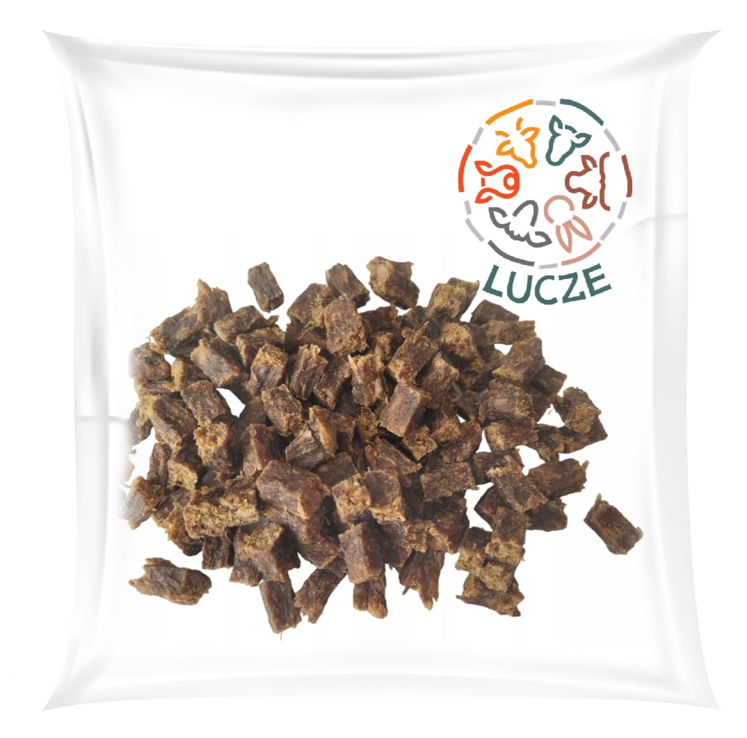 Mini Kostki Treningowe dla Psów 500g, Smaczki Treningowe i Nagroda, Naturalne Przysmaki dla Psa, Polska Produkcja od Lucze (Kurczak)