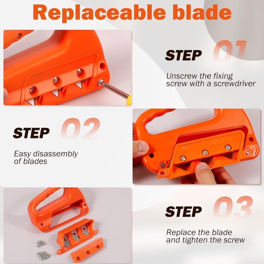 Image of XOYO Edge Bevel /Chamferer Hand Planner Trimmer | 2 options (45 & 60 Cutting section) with FREE 10 nos replaceable Blades | Suitable for Plasterboard /Gypsum /Acrylic /MDF and other soft woods