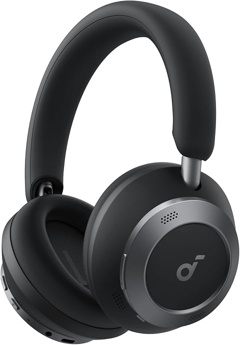 Soundcore Space One Pro Auriculares ANC Adaptativa, LDAC, 60H | 6 Micrófonos, Diseño muy Plegable, Audio sin Pérdidas y Carga Ultrarrápida