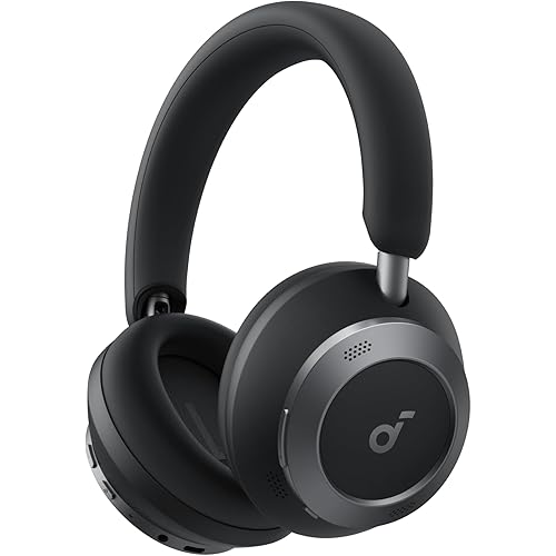 Soundcore Space One Pro by Anker, with Headphones Case, Adaptive Active Noise Cancelling Headphones Driven by 6 Mics, Super Foldable Design, 60H Lossless Audio, Ultra-Fast Charging, Hi-Res Wireless