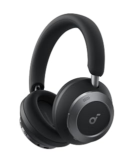 soundcore Space One Pro by Anker, Foldable Over-Ear Headphones for Travel and Work, Adaptive ANC, Hi-Res LDAC, Comfortable Fit, 60H Playtime, 5-Min Charge for 8 Hrs, Multipoint Connection, 6-Mic Calls