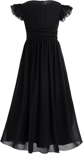 Chictry Flower Girls Junior Bridesmaid Long Dress Elegant Chiffon Prom Party Gown Dresses Amazon Co Uk Clothing