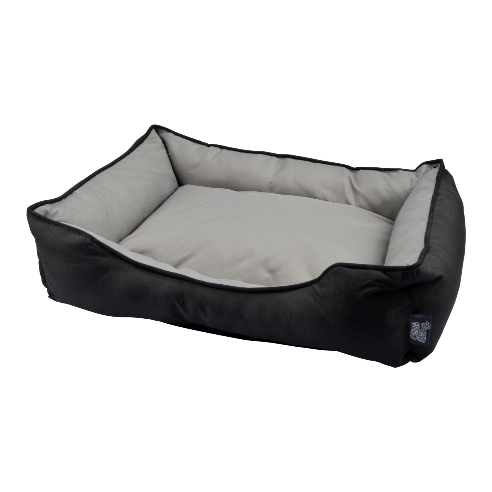 Cesta rectangular de 65 x 50 cm, color negro y gris