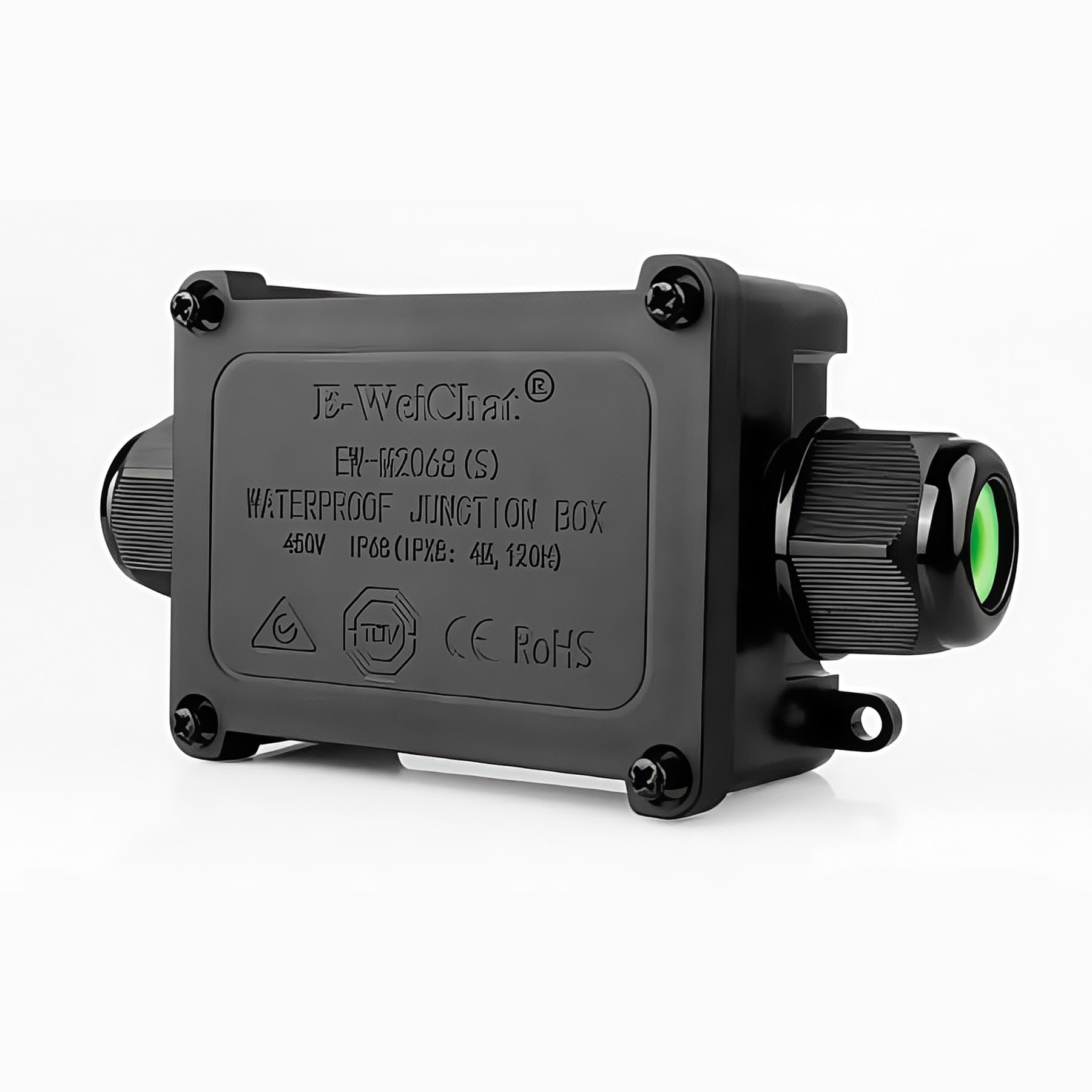 IP68 Waterproof Junction Box 2 Way Outdoor Power Cable Splitter Electrical Wiring Box Wire Connector Junction Box for 10-14MM Diameter Cable