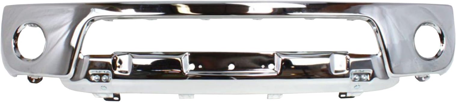 MBI AUTO - Chrome, Steel Front Bumper Face Bar Fascia for 2005 2006 2007 2008 Nissan Frontier Pickup W/Fog Light Holes 05-08, NI1002138