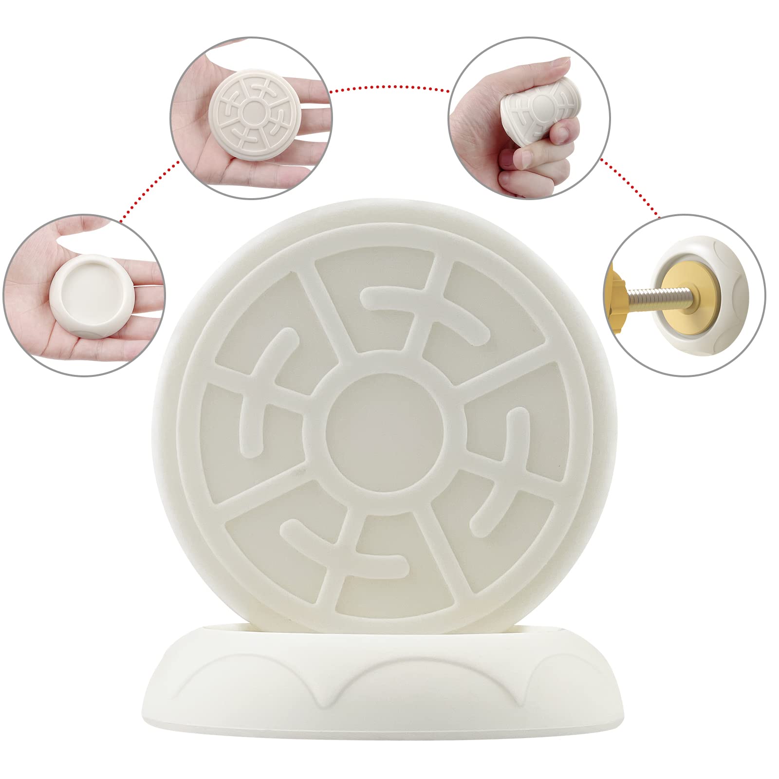 4 pezzi Wall Protector pad, Risparmio Murale per Griglie Scale, Barriera Di Protezione Della Barriera Del Bambino, Nessuna Foratura Richiesta, per Tende, Barriere, Appendini(bianco)